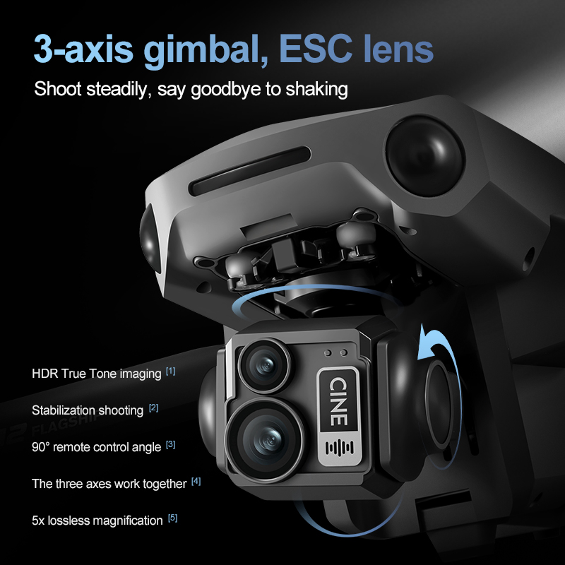 8K 3 Axis Gimbal Brushless 7.2 - Drone App Rc Fpv recensione e prezzo