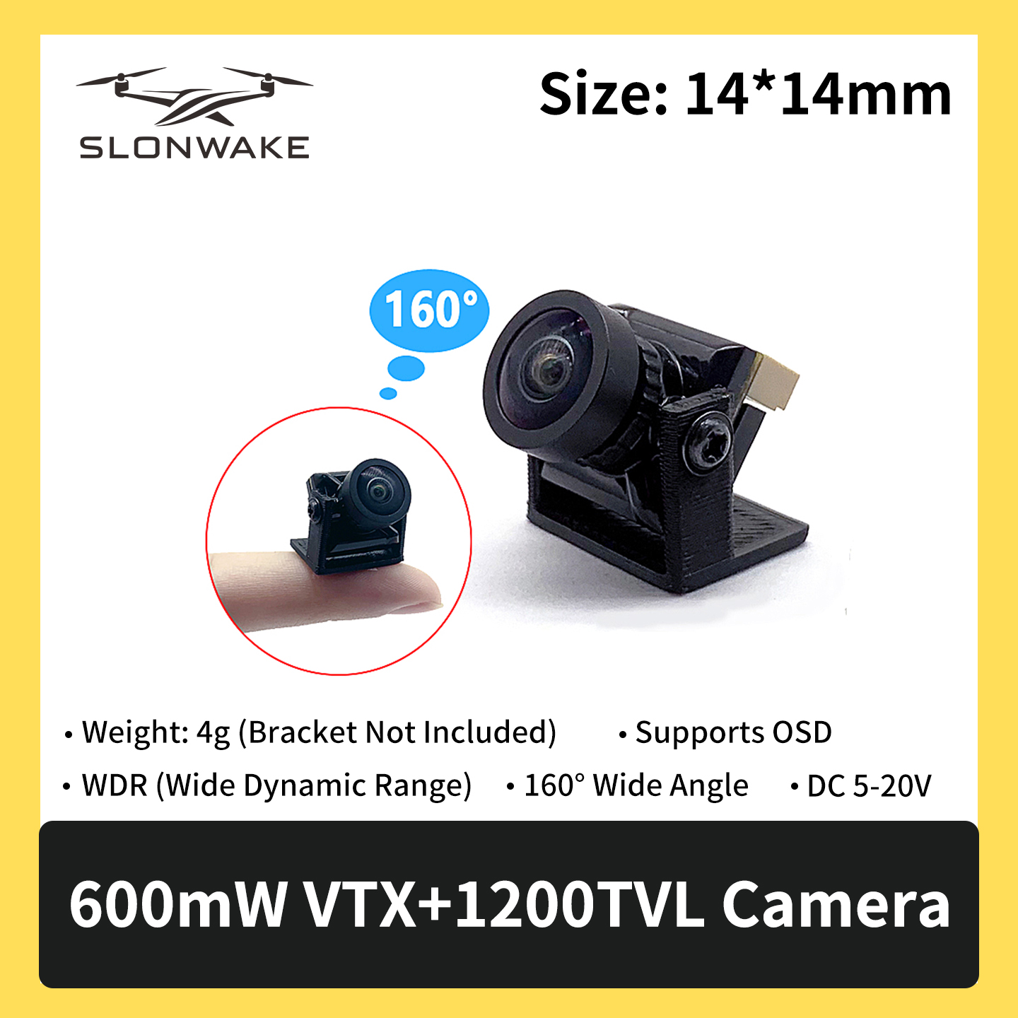 SLONWAKE 5.8G 600mW 7-24V FPV  - Drone With Rc Remote recensione e prezzo