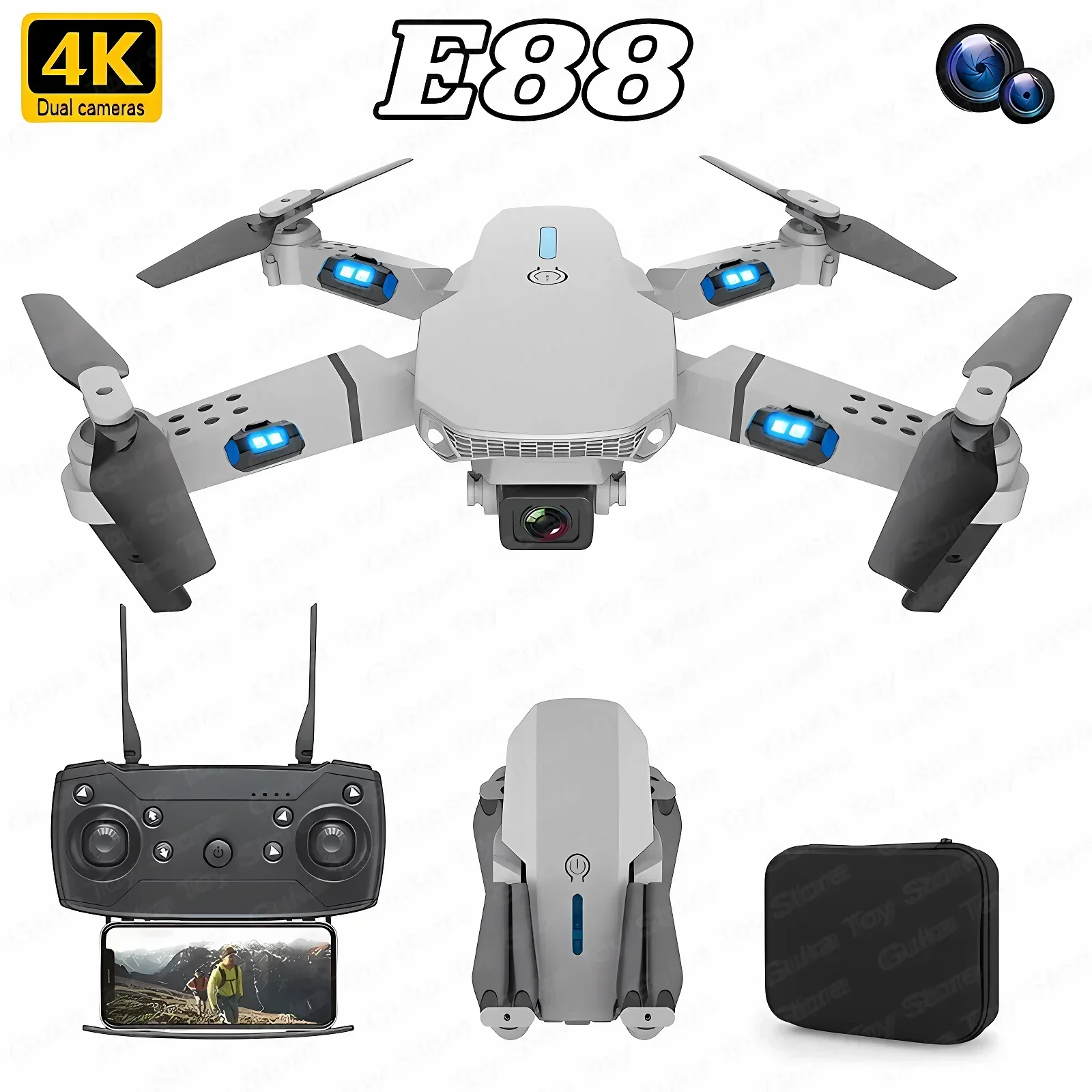 E88 Pro WIFI FPV Drone Wide An - Drone App Rc Fpv recensione e prezzo