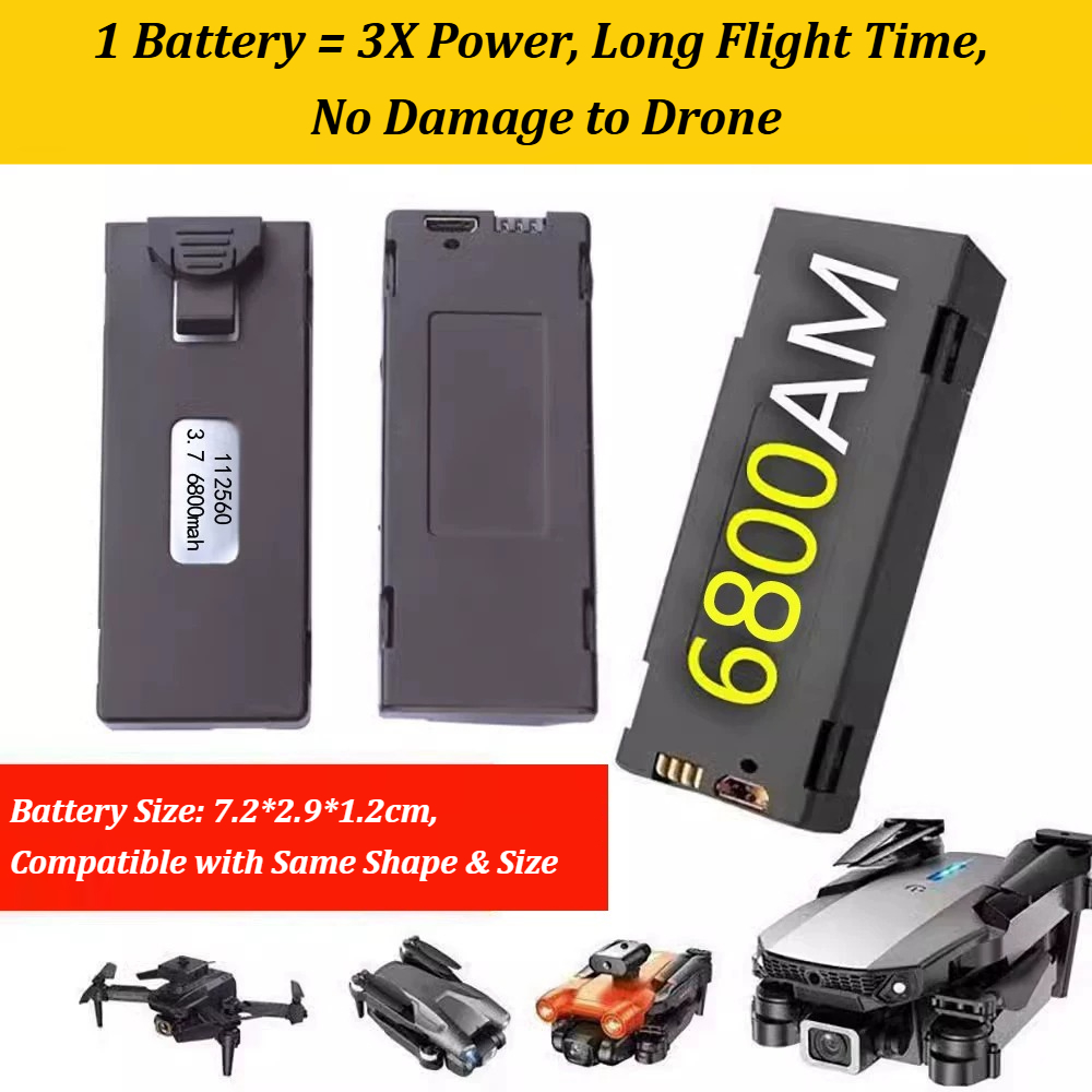 3.7V 6800mAh Spare Replacement - Drone Rc E99 recensione e prezzo
