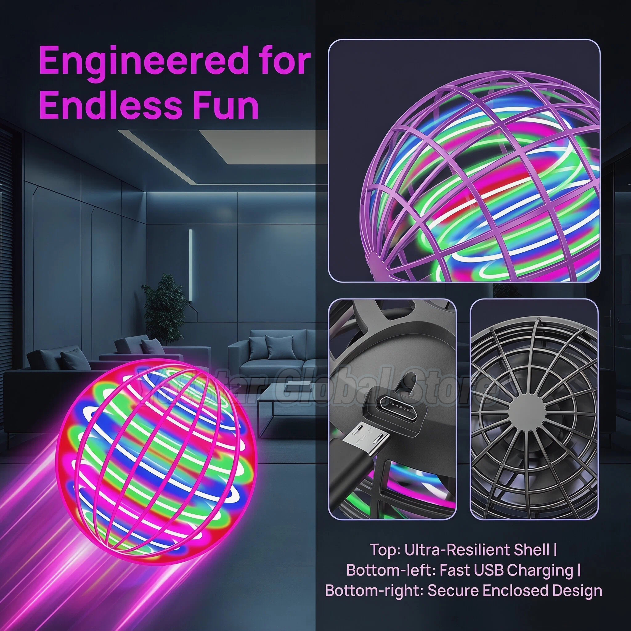 Glowing Smart Sensor Floating  - Drone Ball Rc recensione e prezzo