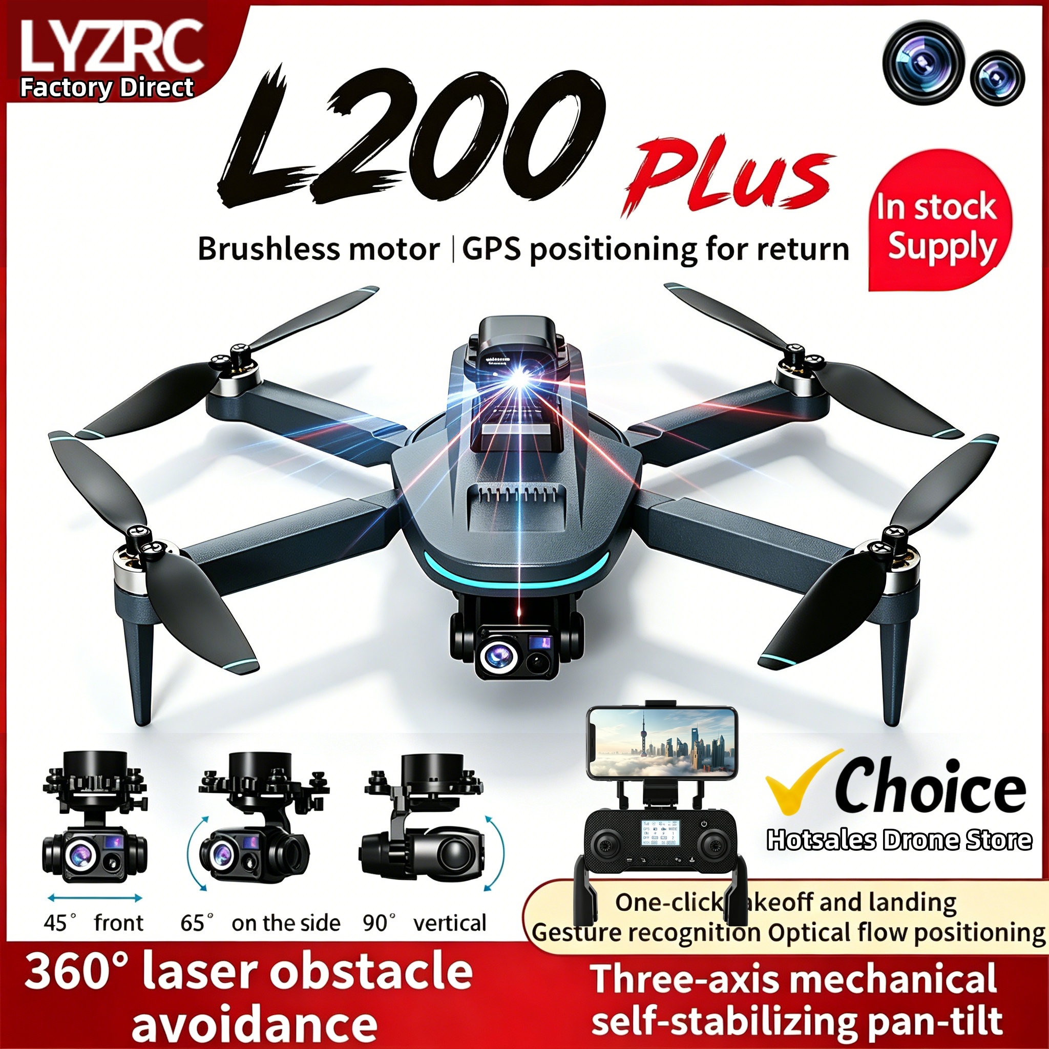 New L200 Plus GPS Drone Factor - Lyzrc Drone recensione e prezzo