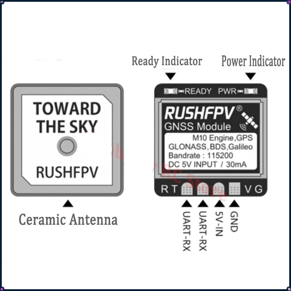 1-4Pcs RUSHFPV MINI M10 GPS Mo - Gps Module Drone recensione e prezzo