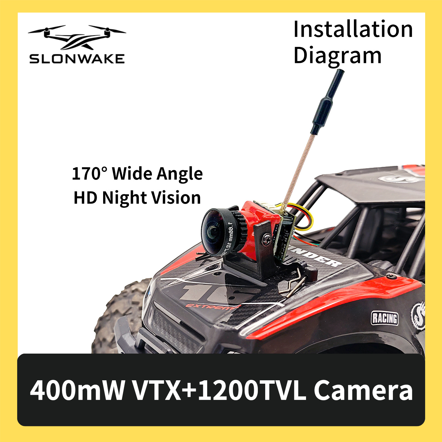 SLONWAKE 5.8G 48CH FPV 400mw V - Drone With Rc Remote recensione e prezzo