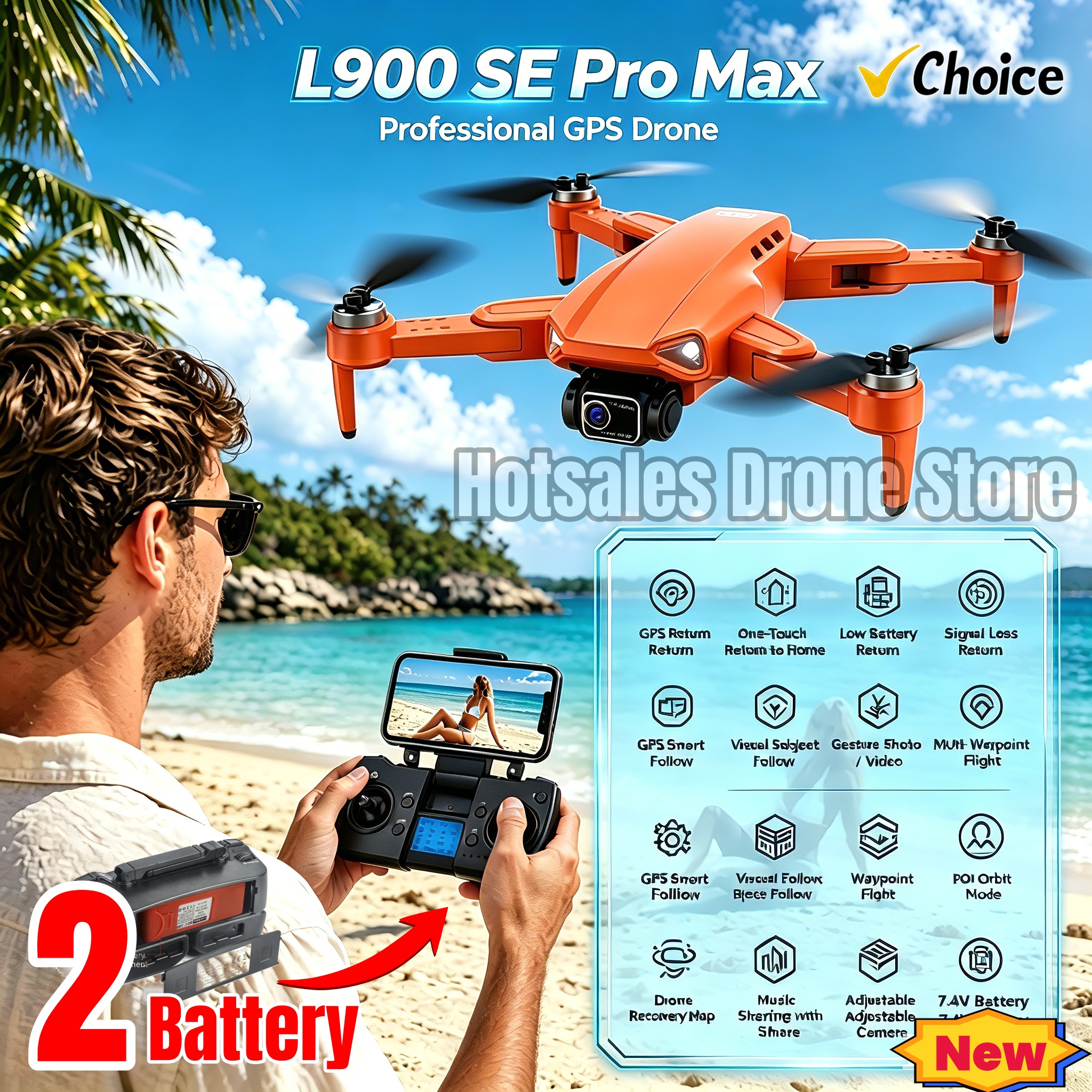 LYZRC L900 ProSE GPS Drone 2 B - Lyzrc Drone recensione e prezzo